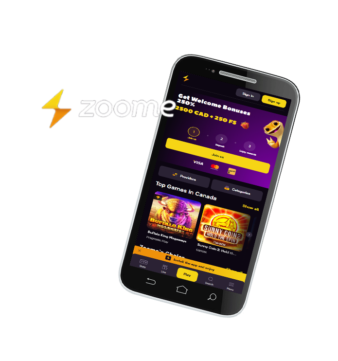 Zoome Casino Canada Mobile